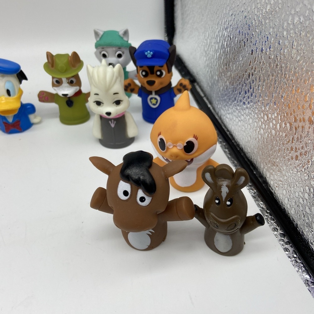 15pc Finger Puppet Lot Bluey Disney Donald Pluto Paw Patrol Baby Shark Animals - Picture 6 of 11